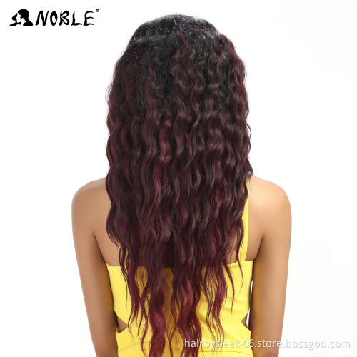 Noble gold synthetic hair high quality deep curly ombre color hair fashion lace front wig